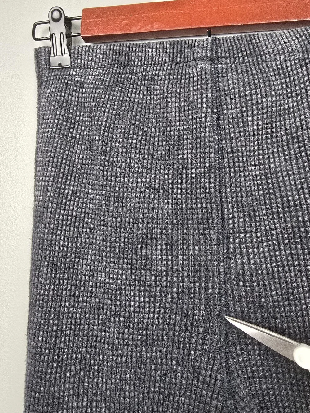 Out From Under Felicity Waffle Knit Flare Pants Dark Gray Black Womens Size S‎